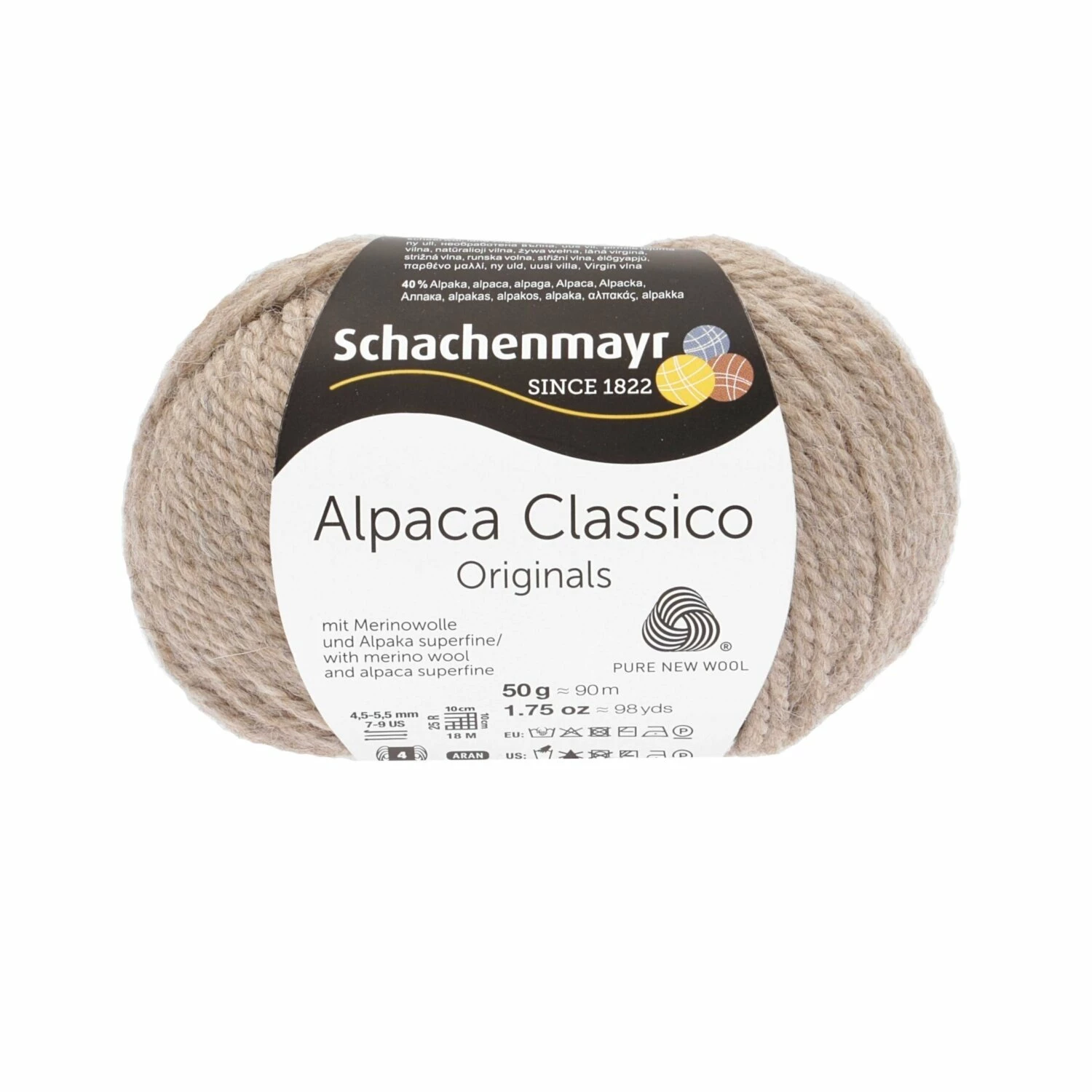 Handstrickgarn ALPACA CLASSICO - sand-melange - 50g 3 Handstrickgarn ALPACA CLASSICO - sand-melange - 50g