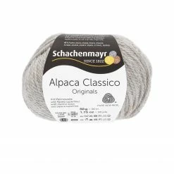 Handstrickgarn ALPACA CLASSICO - hellgrau-melange - 50g
