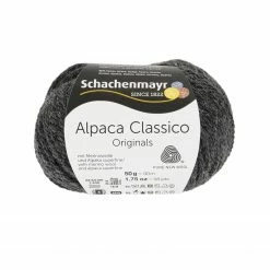 Handstrickgarn ALPACA CLASSICO - anthrazit-melange - 50g