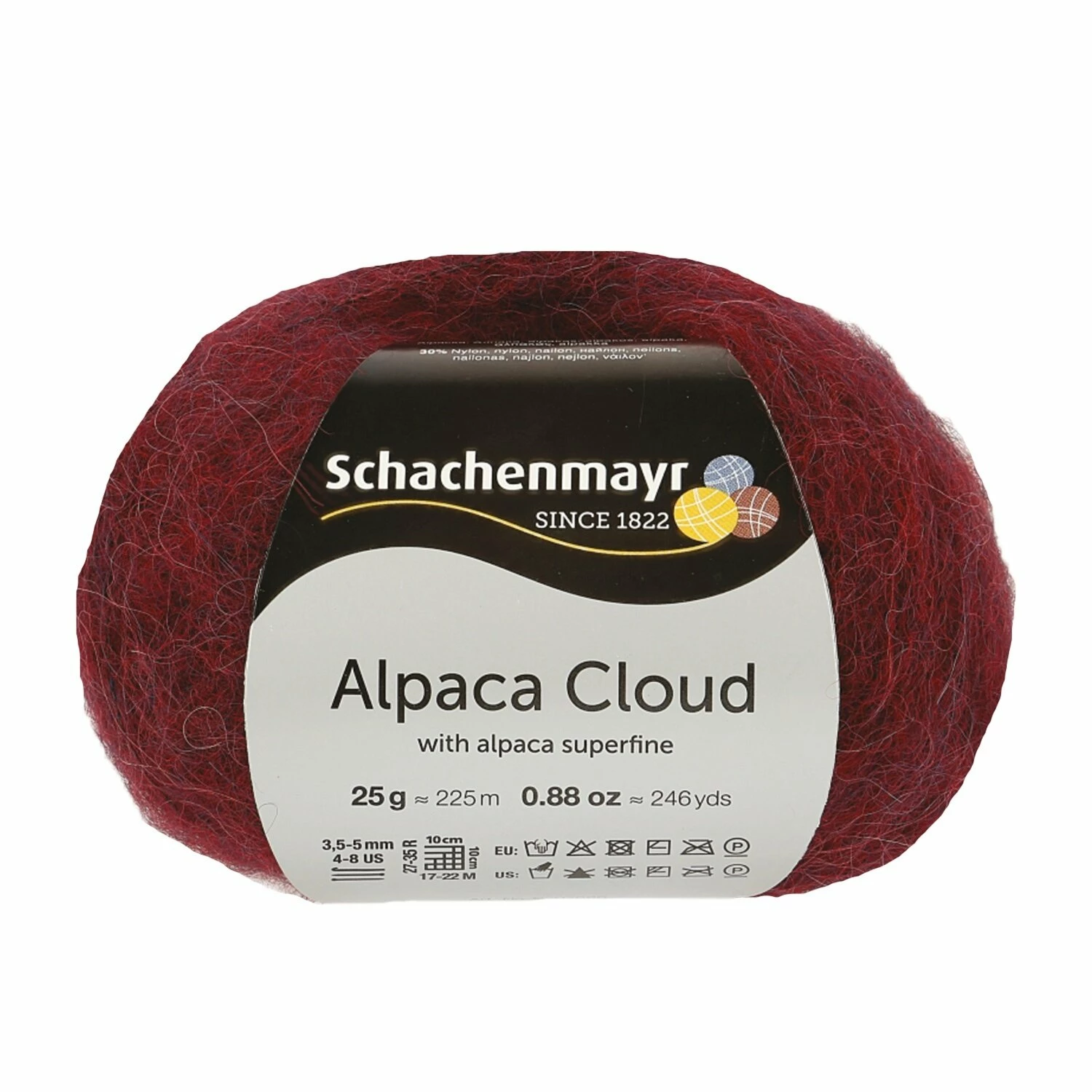Handstrickgarn ALPACA CLOUD - oxblood - 25g 3 Handstrickgarn ALPACA CLOUD - oxblood - 25g