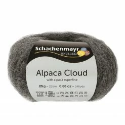 Handstrickgarn ALPACA CLOUD - charcoal - 25g