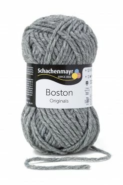 Handstrickgarn BOSTON - mittelgrau-meliert - 50g