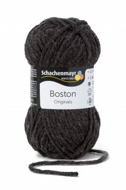 Handstrickgarn BOSTON - anthrazit-meliert - 50g