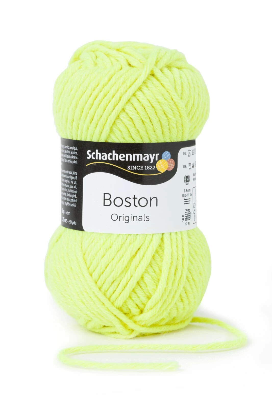 Handstrickgarn BOSTON - neon-gelb - 50g 3 Handstrickgarn BOSTON - neon-gelb - 50g