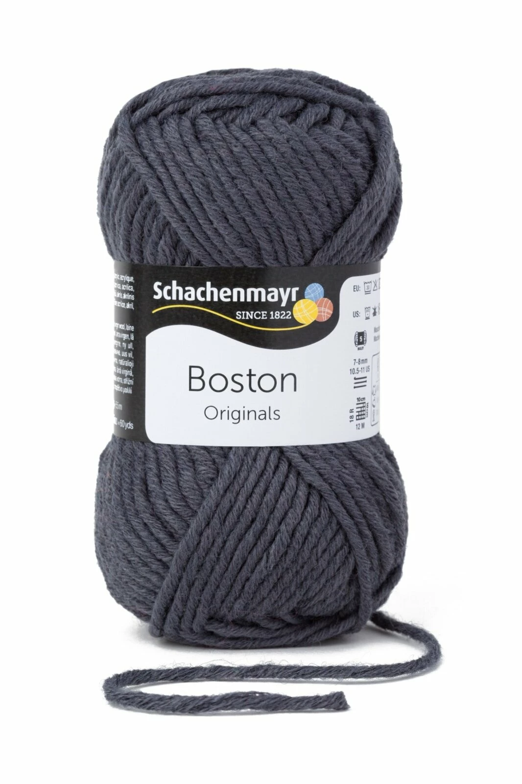 Handstrickgarn BOSTON - graphit - 50g 3 Handstrickgarn BOSTON - graphit - 50g