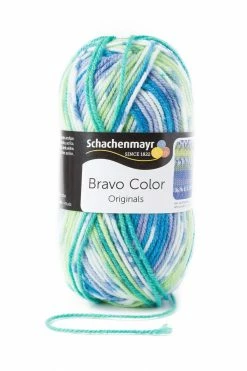 Handstrickgarn BRAVO COLOR - aqua jacquard color - 50g