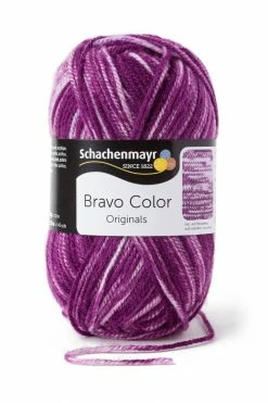 Handstrickgarn BRAVO COLOR - violett denim - 50g