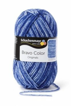 Handstrickgarn BRAVO COLOR - royal denim - 50g