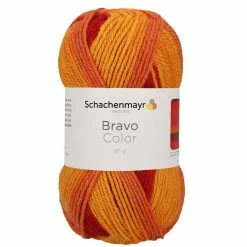 Handstrickgarn BRAVO COLOR - sunset color - 50g