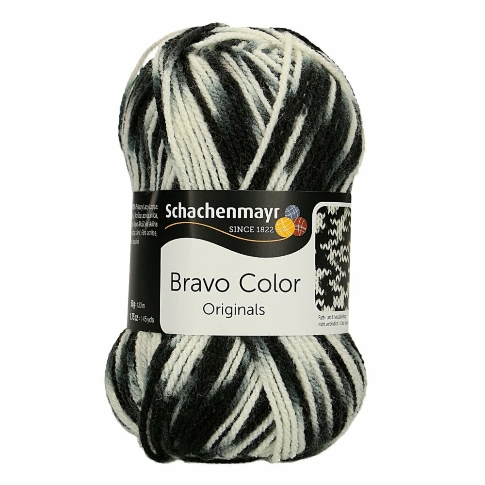Handstrickgarn BRAVO COLOR - zebra color - 50g 3 Handstrickgarn BRAVO COLOR - zebra color - 50g