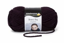 Handstrickgarn BRAVO BIG - aubergine - 200g