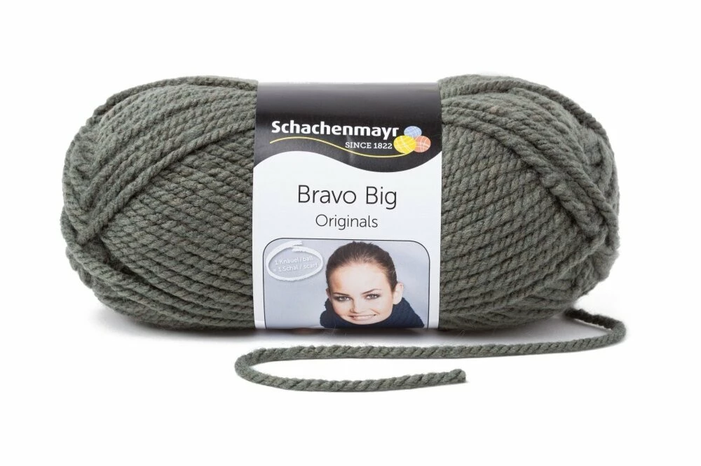 Handstrickgarn BRAVO BIG - oliv - 200g 3 Handstrickgarn BRAVO BIG - oliv - 200g