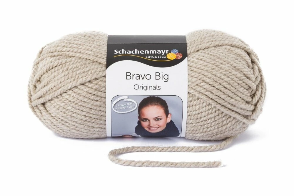 Handstrickgarn BRAVO BIG - leinen meliert - 200g 3 Handstrickgarn BRAVO BIG - leinen meliert - 200g