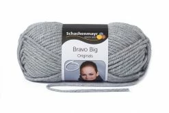 Handstrickgarn BRAVO BIG - hellgrau meliert - 200g