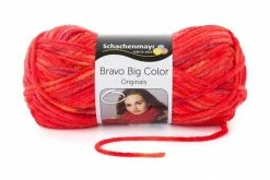 Handstrickgarn BRAVO BIG COLOR - feuer color - 200g