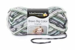 Handstrickgarn BRAVO BIG COLOR - grau-pastell color - 200g