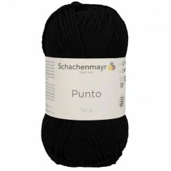 Handstrickgarn PUNTO - schwarz - 50g