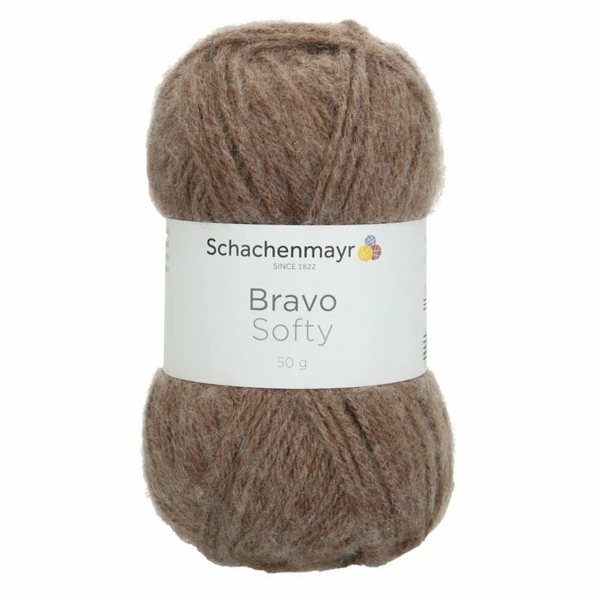 Handstrickgarn BRAVO SOFTY - holz meliert - 50g 3 Handstrickgarn BRAVO SOFTY - holz meliert - 50g