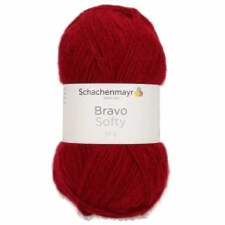 Handstrickgarn BRAVO SOFTY - weinrot - 50g