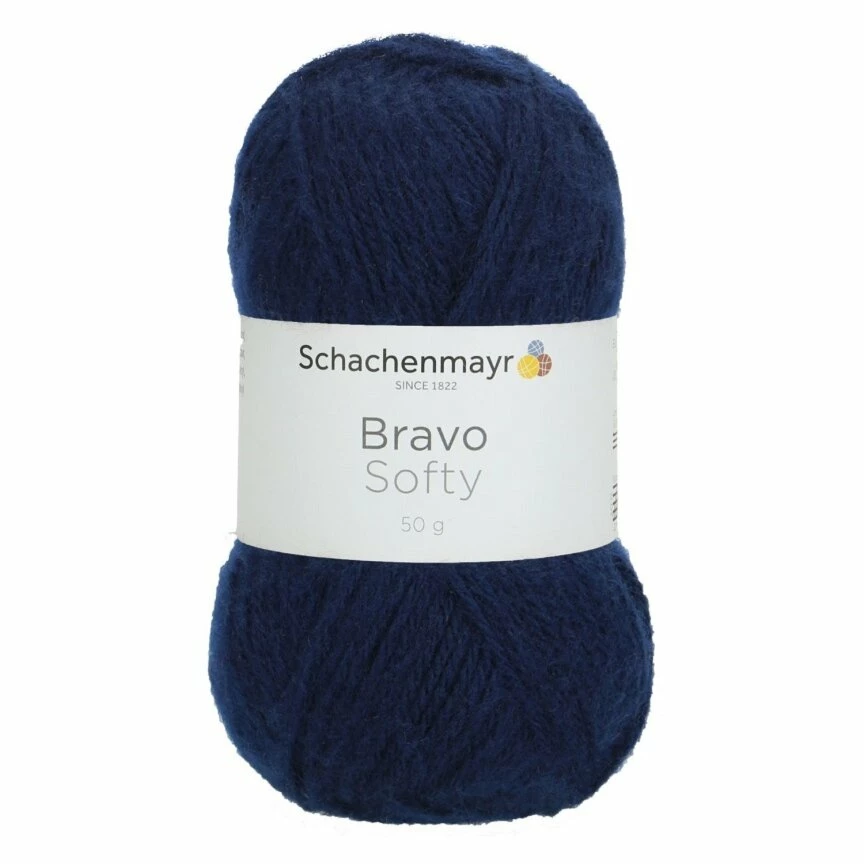 Handstrickgarn BRAVO SOFTY - marine - 50g 3 Handstrickgarn BRAVO SOFTY - marine - 50g