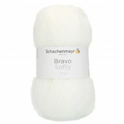 Handstrickgarn BRAVO SOFTY - weiß - 50g