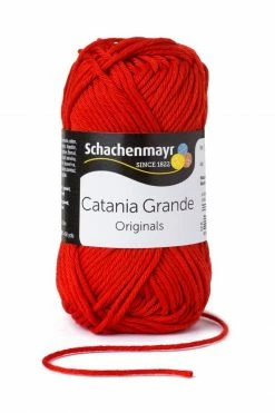 Handstrickgarn CATANIA GRANDE - signalrot - 50g