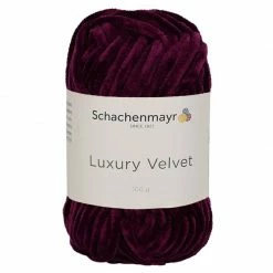 Handstrickgarn LUXURY VELVET - burgundy - 100g