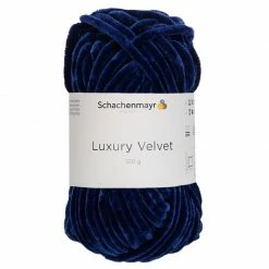 Handstrickgarn LUXURY VELVET - navy - 100g