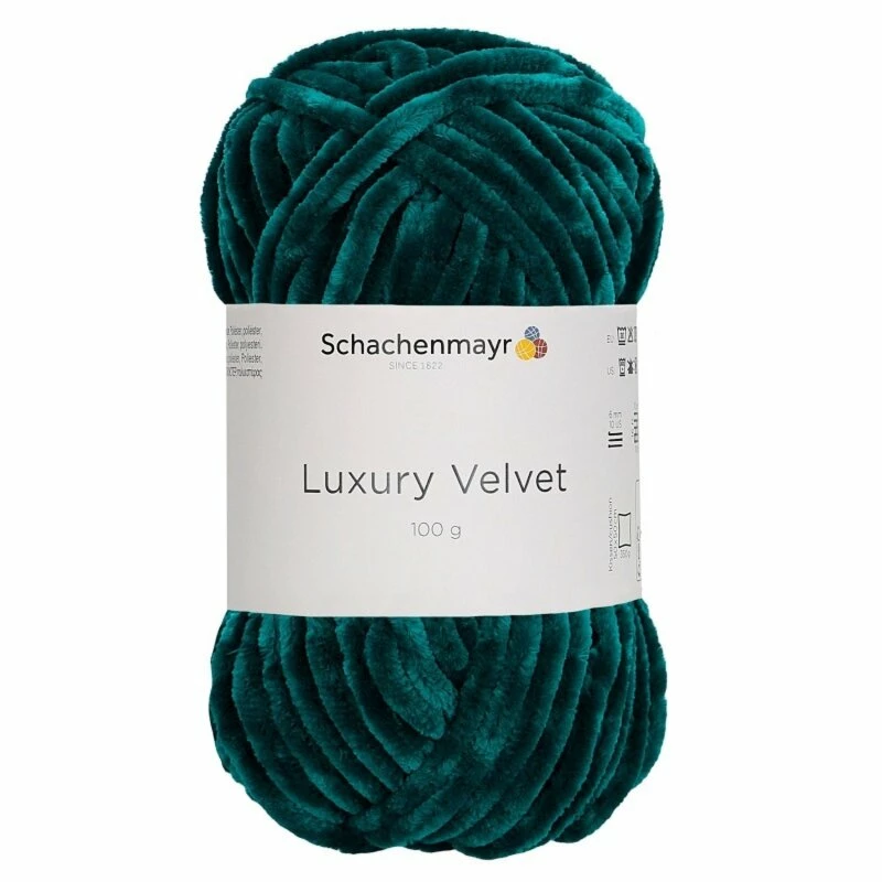 Handstrickgarn LUXURY VELVET - emerald - 100g 3 Handstrickgarn LUXURY VELVET - emerald - 100g
