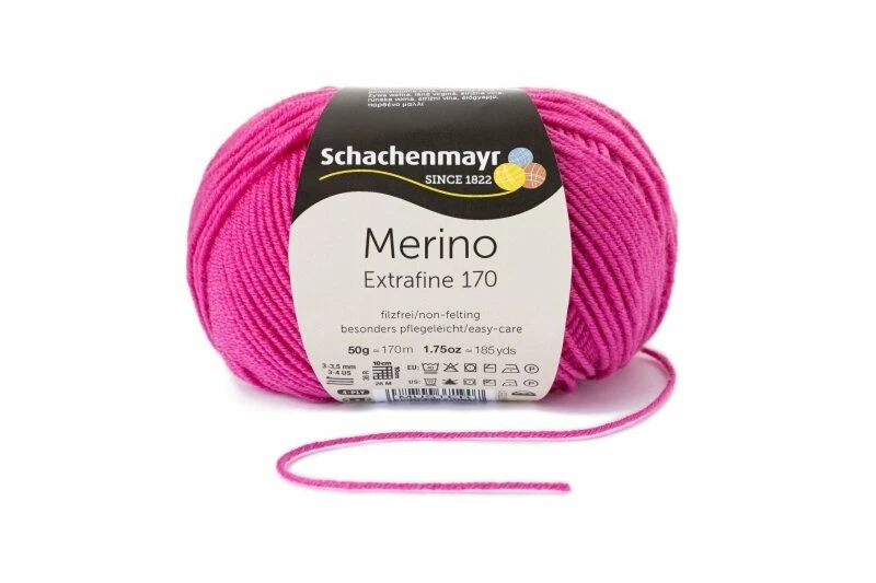 Handstrickgarn MERINO EXTRAFINE 170 - pink - 50g 3 Handstrickgarn MERINO EXTRAFINE 170 - pink - 50g