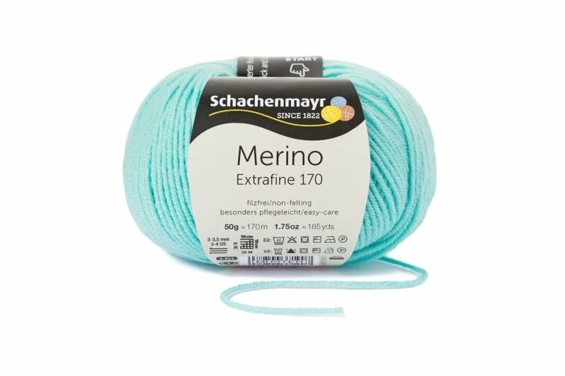 Handstrickgarn MERINO EXTRAFINE 170 - mint - 50g 3 Handstrickgarn MERINO EXTRAFINE 170 - mint - 50g