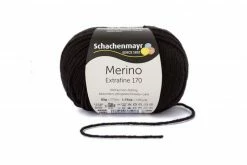 Handstrickgarn MERINO EXTRAFINE 170 - schwarz - 50g
