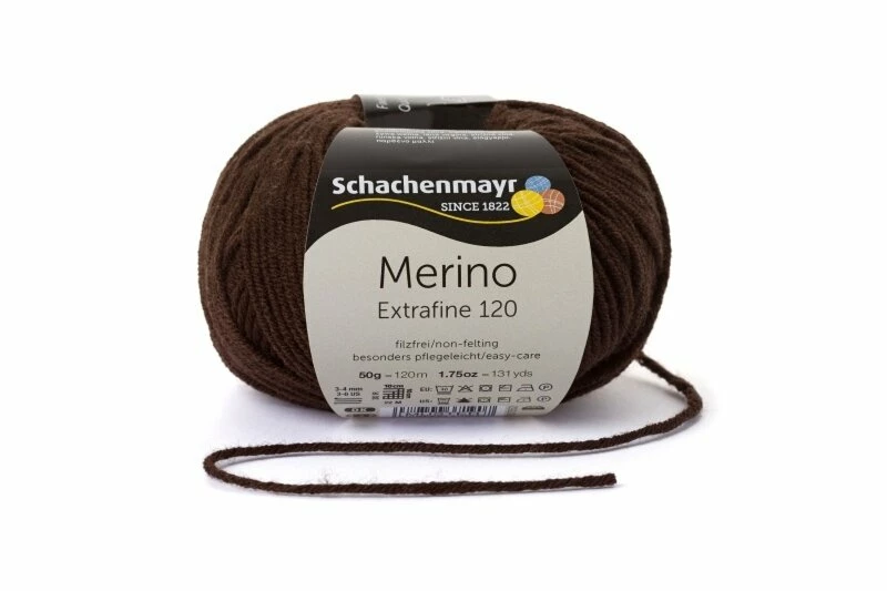 Handstrickgarn MERINO EXTRAFINE 120 - mocca - 50g 3 Handstrickgarn MERINO EXTRAFINE 120 - mocca - 50g