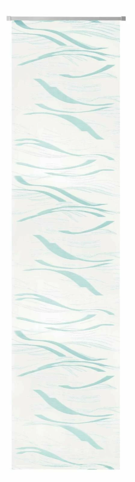 Schiebevorhang - wollweiß-hellblau - 60x245 cm 3 Schiebevorhang - wollweiß-hellblau - 60x245 cm