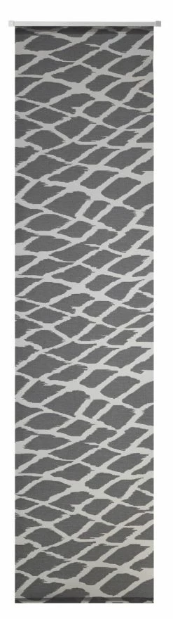 Schiebevorhang - schwarz-grau - 60x245 cm