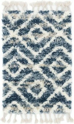 Teppich TOP SHAG 2 - blau - 91x66 cm