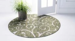 In-/Outdoorteppich OUTDOOR BEAUTIES - grün - Ø 122 cm -Heimtextilien Verkäufe 9004898100 03 1600Wx1600H