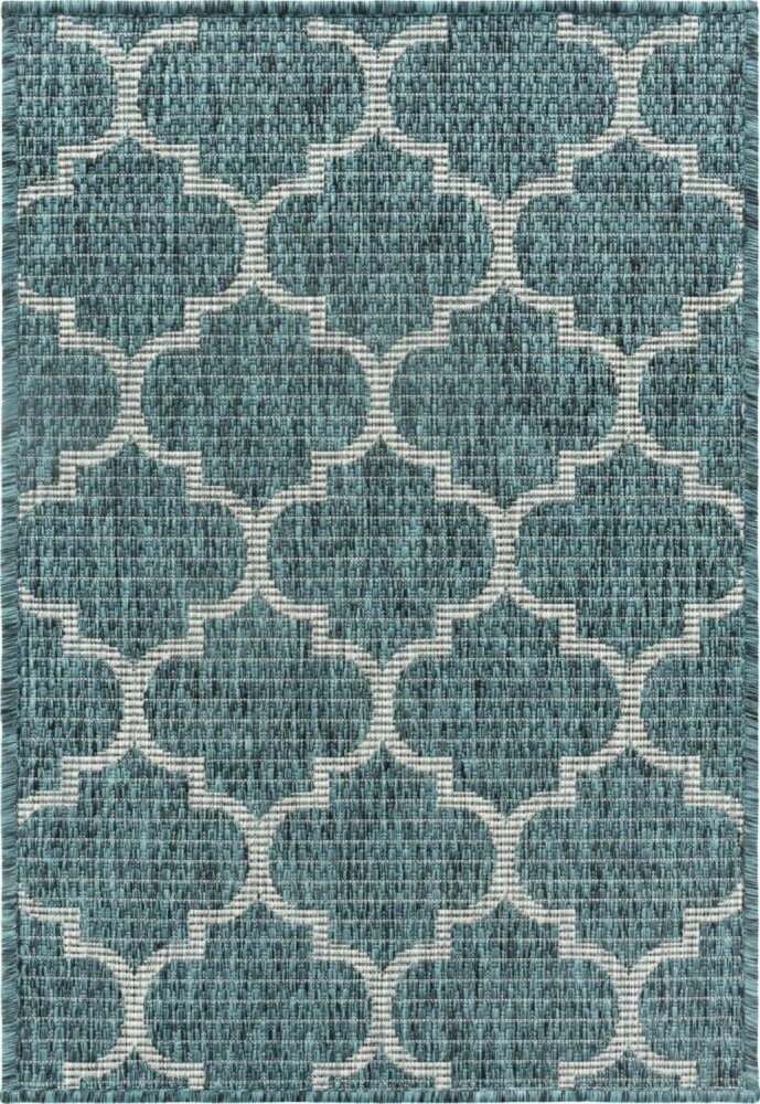 In-/Outdoorteppich CROSSES 1 - blaugrün - 91x61 cm 3 In-/Outdoorteppich CROSSES 1 - blaugrün - 91x61 cm