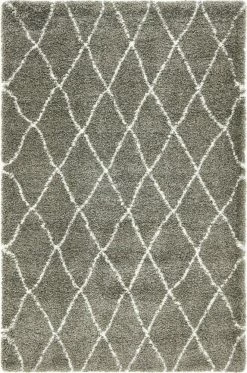 Teppich TEMARA SHAG 3 - grau - 244x152 cm