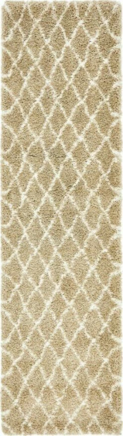 Teppich TEMARA SHAG 3 - braungrau - 305x79 cm