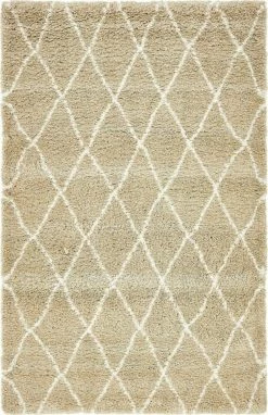 Teppich TEMARA SHAG 3 - braungrau - 244x152 cm