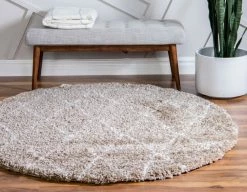 Teppich TEMARA SHAG 3 - rund - braungrau - Ø 152 cm -Heimtextilien Verkäufe 9004902800 03 1600Wx1600H