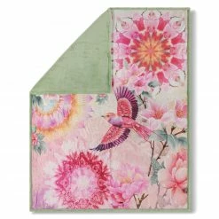 Wohndecke - grün-bunt - floral - 130x160 cm
