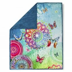 Wohndecke - petrol-bunt - 130x160 cm