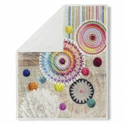 Wohndecke - weiß-bunt - 130x160 cm