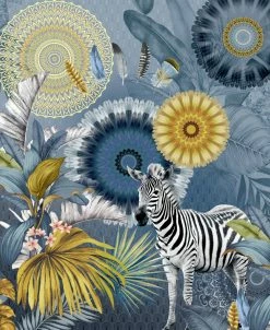 Wohndecke - bunt - Zebra - 130x160 cm