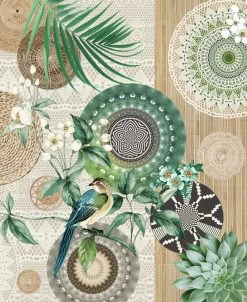 Wohndecke - bunt - floral - 130x160 cm