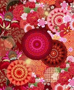 Wohndecke - bunt - floral - 130x160 cm