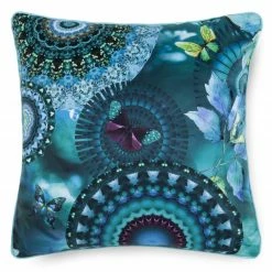 Sofakissen LUCIANO - Mandala - türkisblau - 48x48 cm