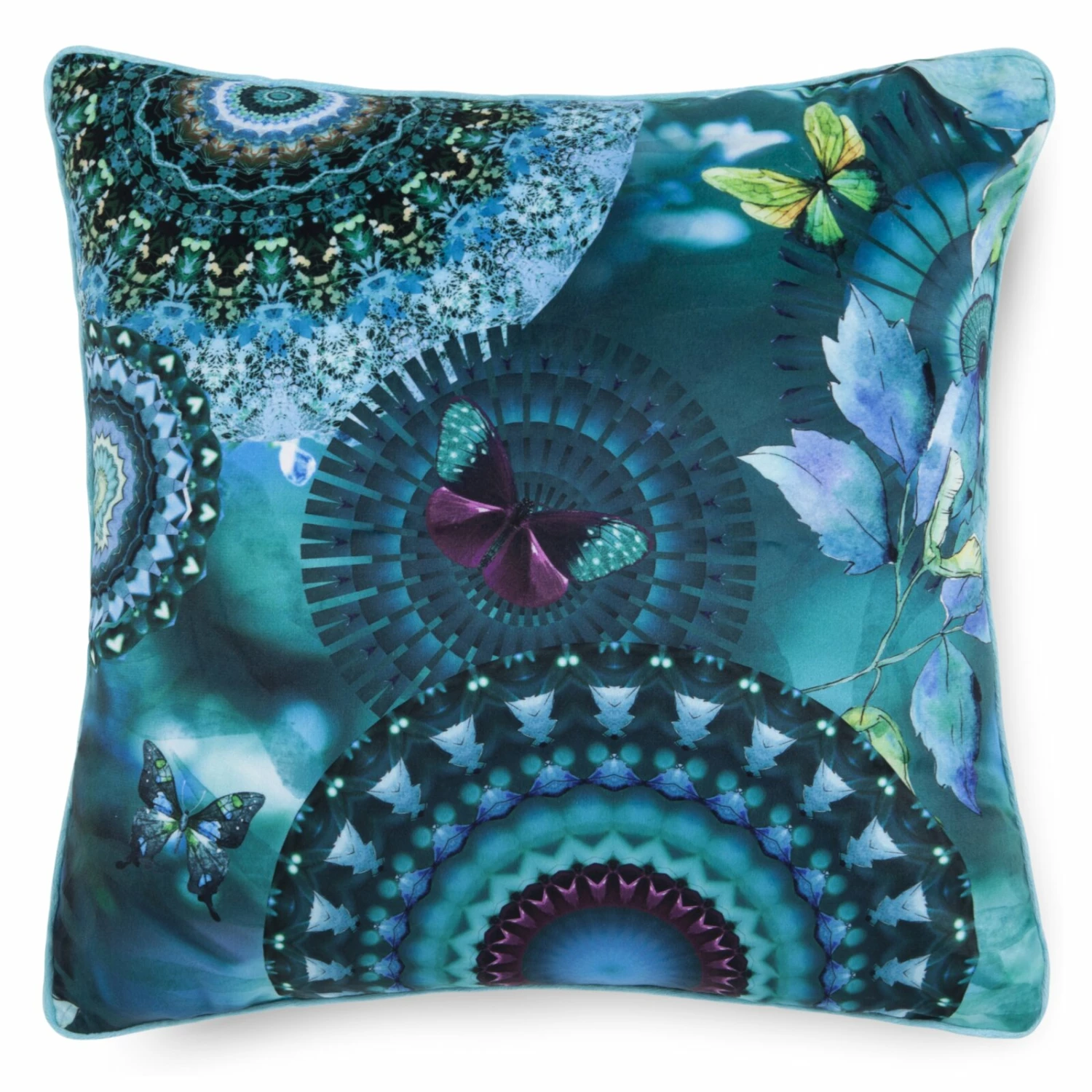 Sofakissen LUCIANO - Mandala - türkisblau - 48x48 cm 3 Sofakissen LUCIANO - Mandala - türkisblau - 48x48 cm